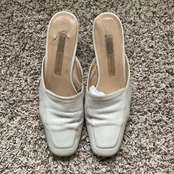 Enzo Angiolini White Mules - Picture 7 of 7